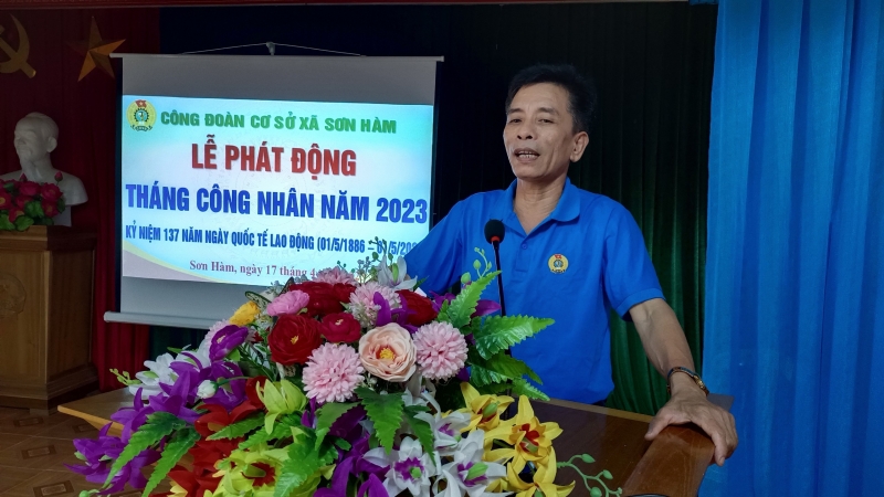 Hương Sơn: CĐCS xã Sơn Hàm phát động Tháng Công nhân năm 2023